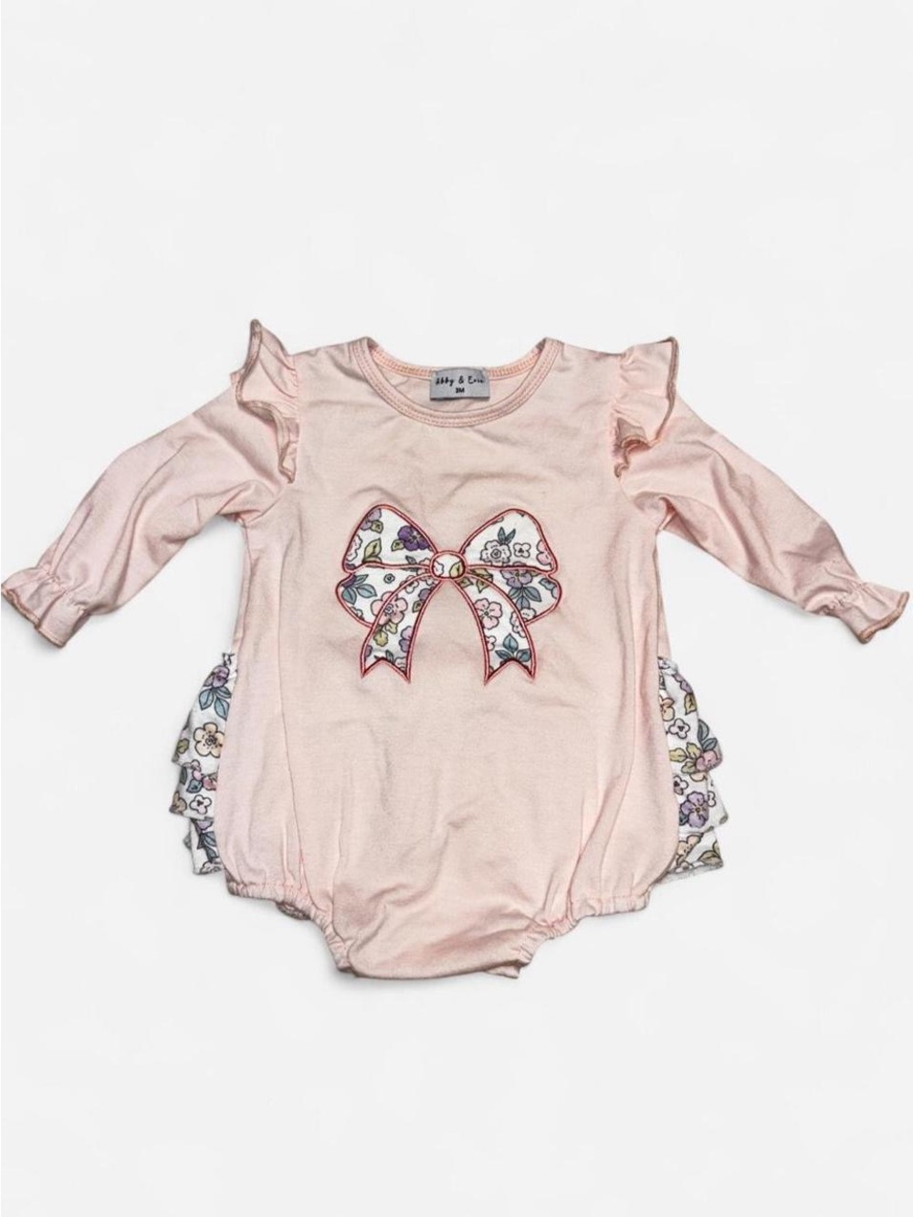Abby & Evie Boutique Bubble Romper With Ruffles
